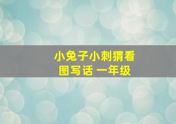 小兔子小刺猬看图写话 一年级